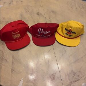 3 Lot- Vintage Rope Hats Adult Adjustable Snapback